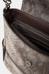 Medium embossed leather effect backpack