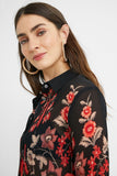 Pleated Floral Shirt - DESIGNED BY M. CHRISTIAN LACROIX