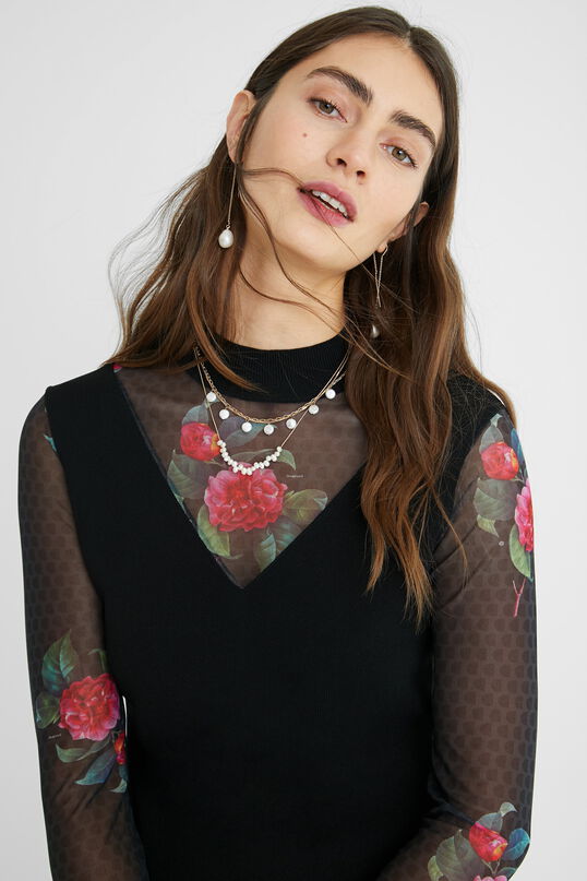 Floral mesh dress