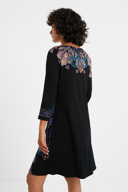 H*a様 PAISLEY EMBROIDERY DRESS BLACK Paisley T-shirt dress – Desigual Toronto