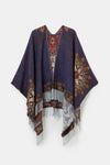 Reversible poncho tapestry