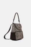 Medium embossed leather effect backpack