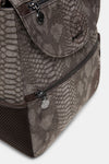 Medium embossed leather effect backpack