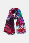 Rectangular floral foulard