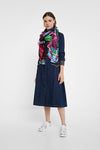 Rectangular floral foulard
