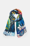 Rectangular floral foulard
