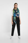 Rectangular floral foulard