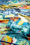 Rectangular floral foulard