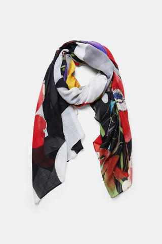 Floral rectangular foulard