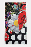 Floral rectangular foulard