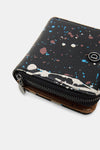 Square coin purse splashes