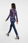 Pleated Tie Dye Print Shirt