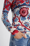 Floral knit jumper