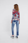 Floral knit jumper