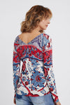 Floral knit jumper
