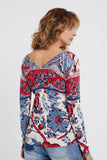 Floral knit jumper