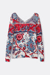 Floral knit jumper