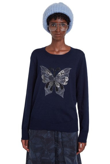 Butterfly print clearance sweater