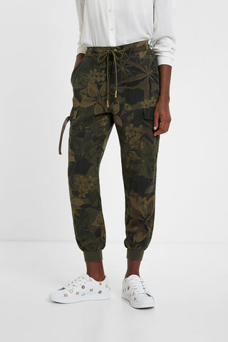 Camoflower cargo trousers