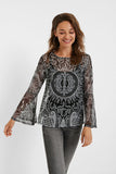 Flounced mandalas T-shirt Dijon