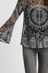 Flounced mandalas T-shirt Dijon