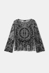 Flounced mandalas T-shirt Dijon