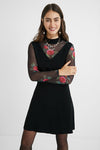 Floral mesh dress