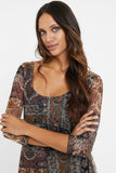 Boho flared dress