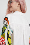Artistic shirt with fringe