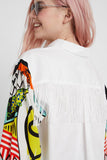 Artistic shirt with fringe