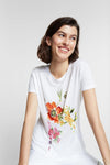 Eco-friendly floral T-shirt