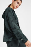 Floral sweatshirt with hood