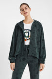 Floral sweatshirt with hood