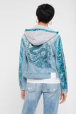 Desigual Jean and oriental patch jacket