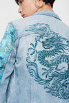 Desigual Jean and oriental patch jacket