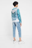 Desigual Jean and oriental patch jacket