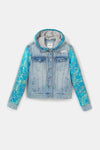 Desigual Jean and oriental patch jacket