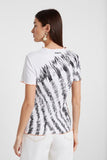 Ribbed zebra print T-shirt