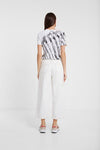 Ribbed zebra print T-shirt