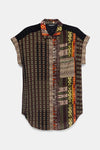 Short sleeve shirt African frieze