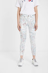 Skinny floral trousers